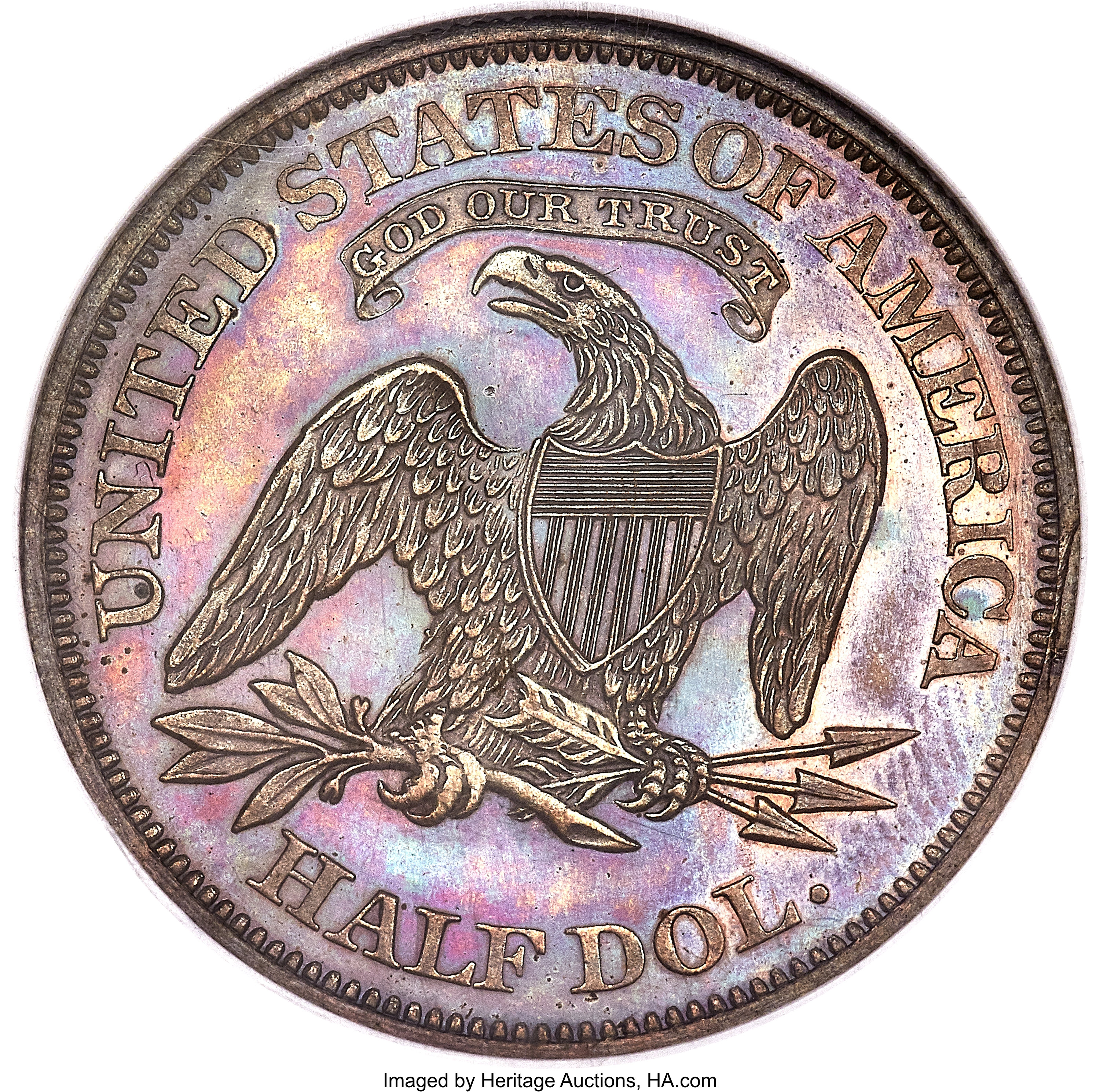 image for: 1861 P50C Half Dollar, Judd-278, Pollock-327, Low R.7, PR65 Brown NGC....