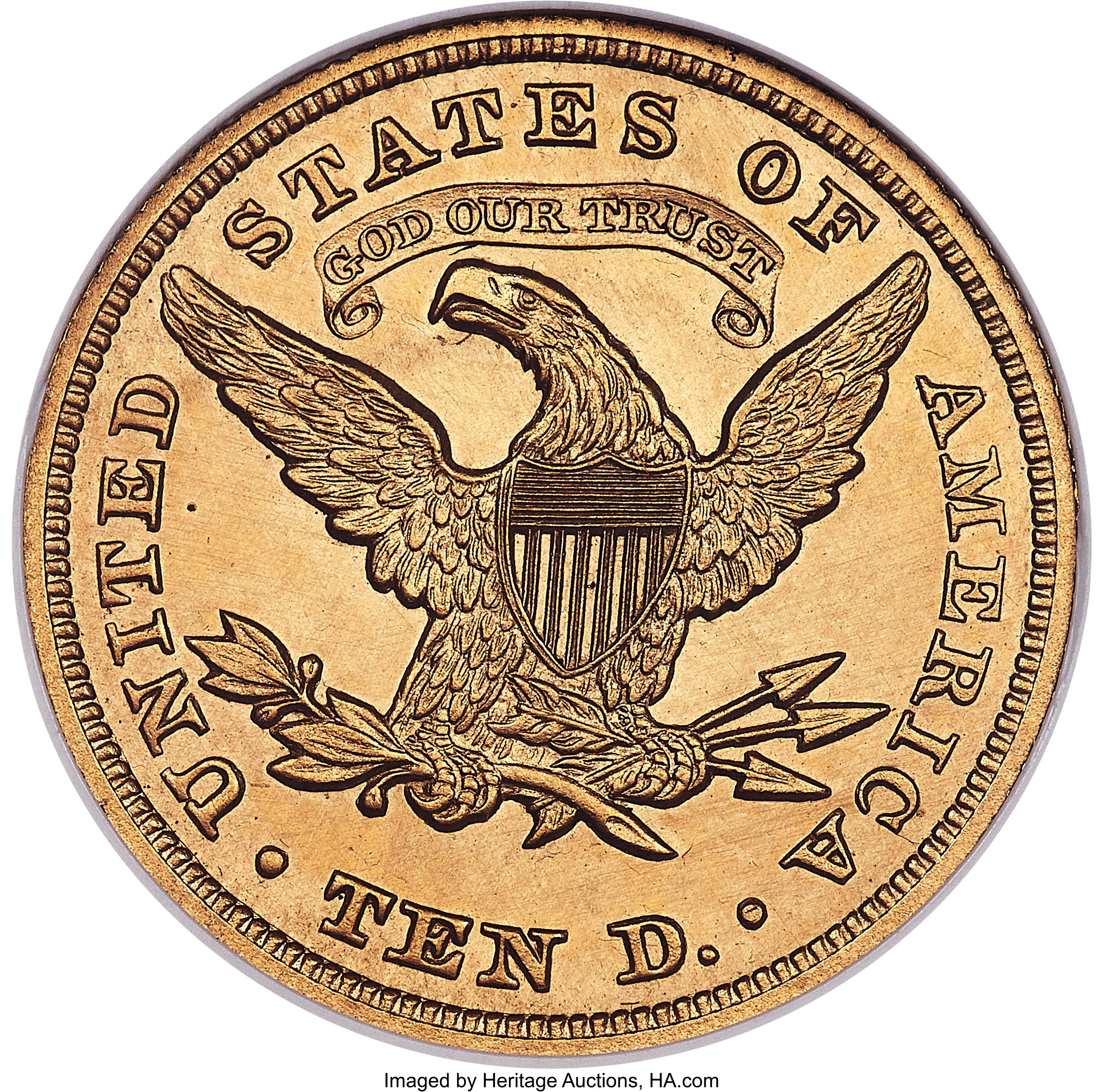 image for: 1862 $10 Ten Dollar, Judd-297, Pollock-355, Low R.6, PR60 Gilt NGC....