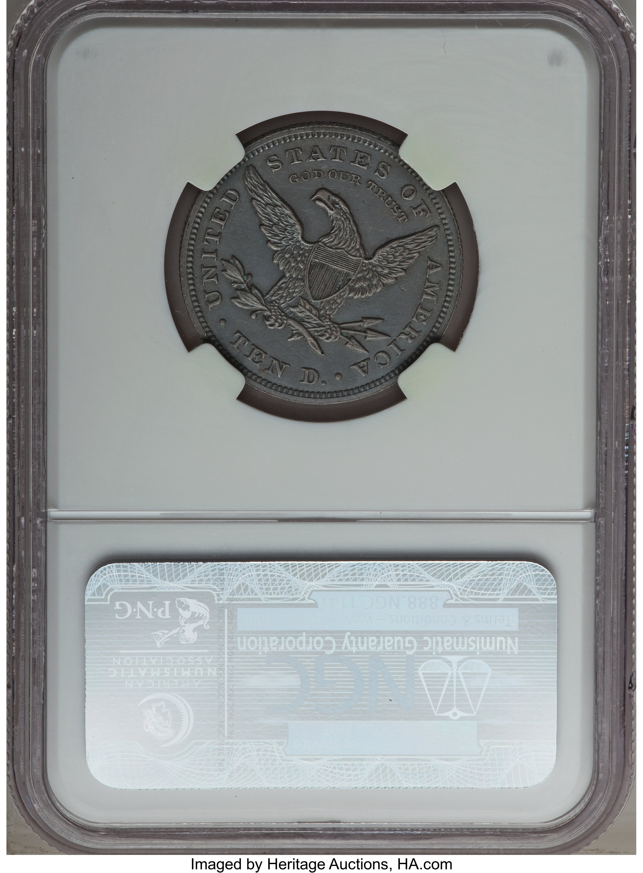 image for: 1863 $10 Ten Dollar, Judd-352, Pollock-424, High R.6, PR61 Brown NGC....