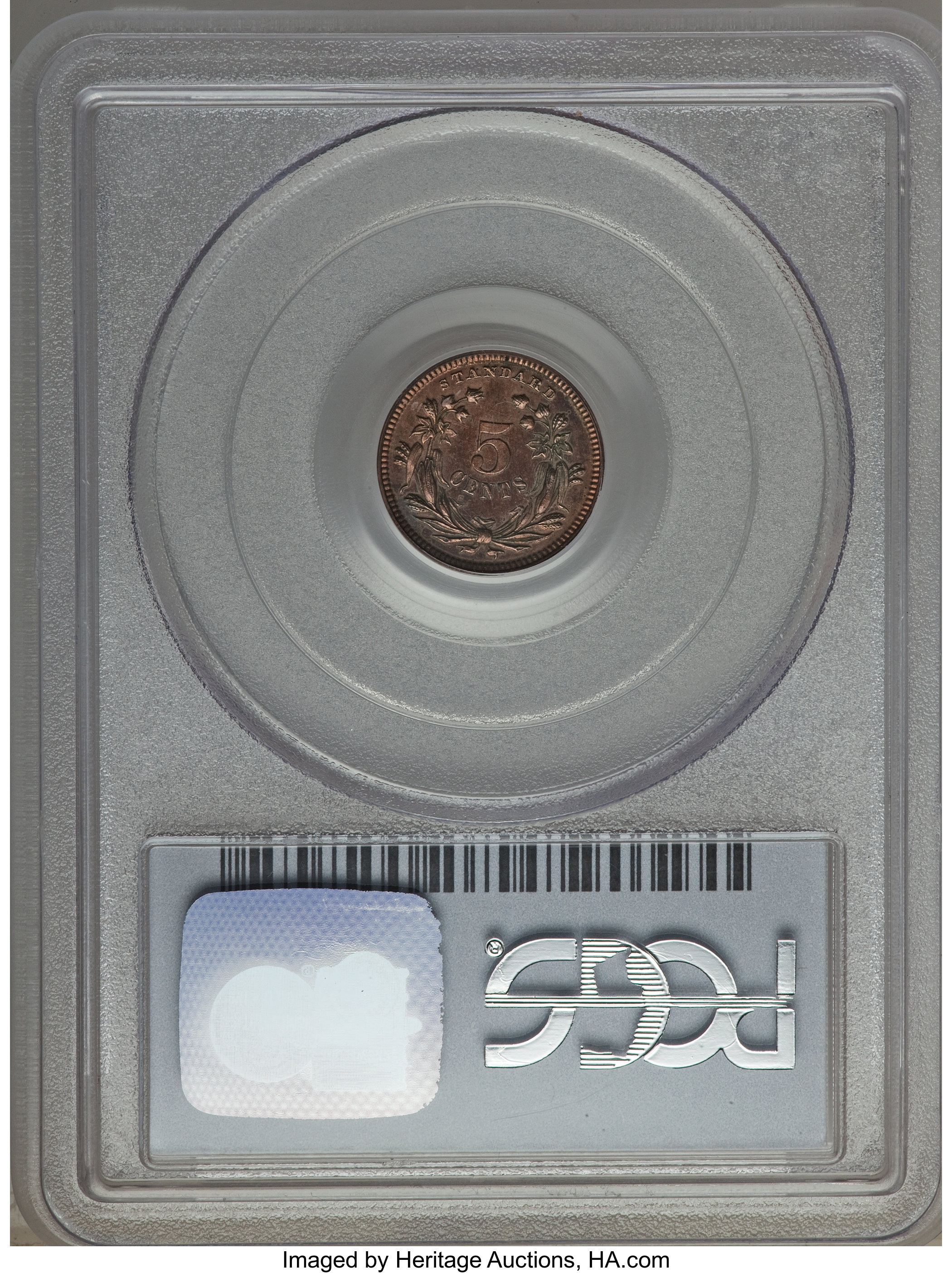 image for: 1870 H10C Standard Silver Half Dime, Judd-811, Pollock-899, R.7, PR64 Red and Brown PCGS....