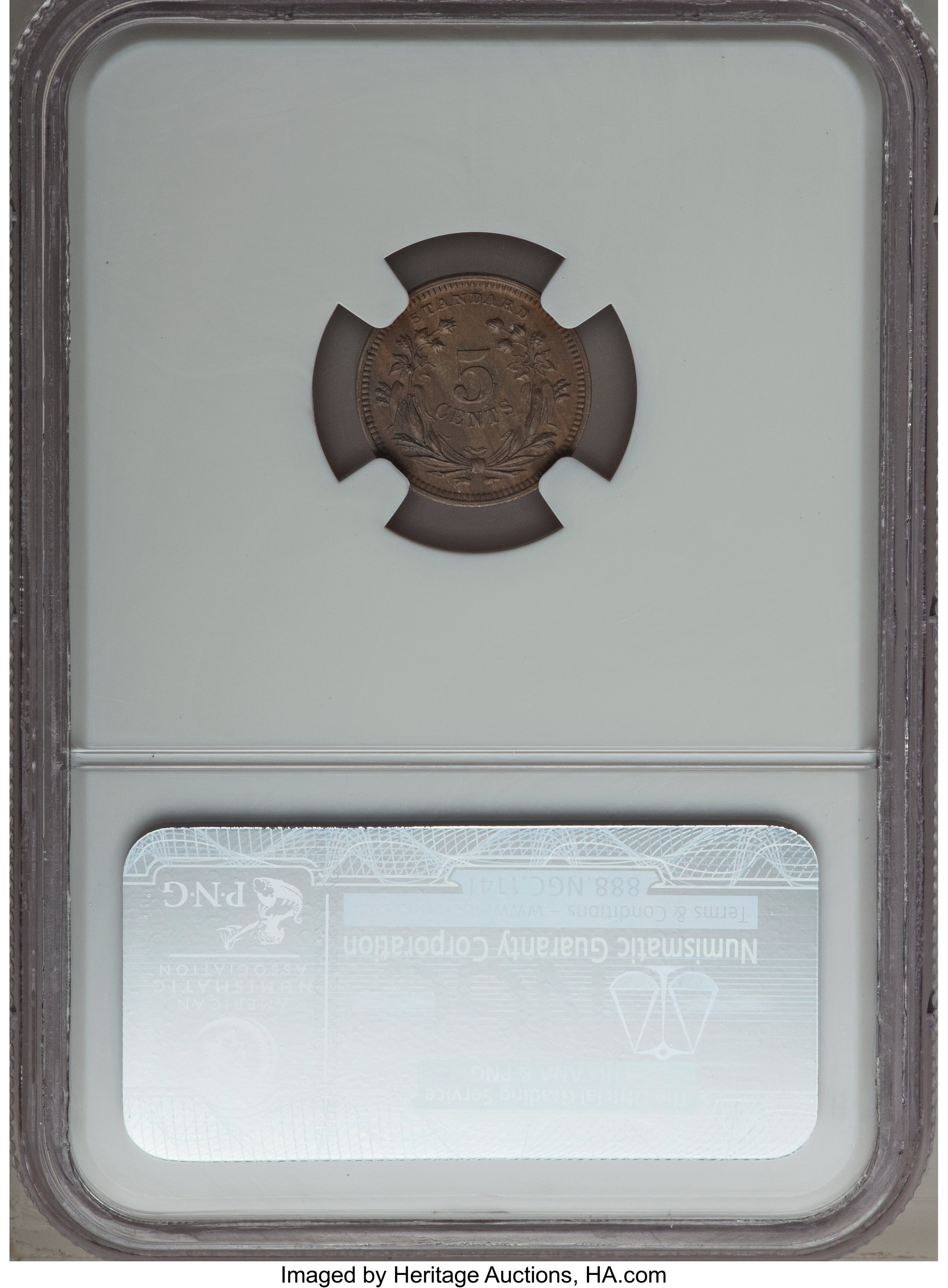 image for: 1870 H10C Standard Silver Half Dime, Judd-812, Pollock-900, Low R.7, PR66 Brown NGC....