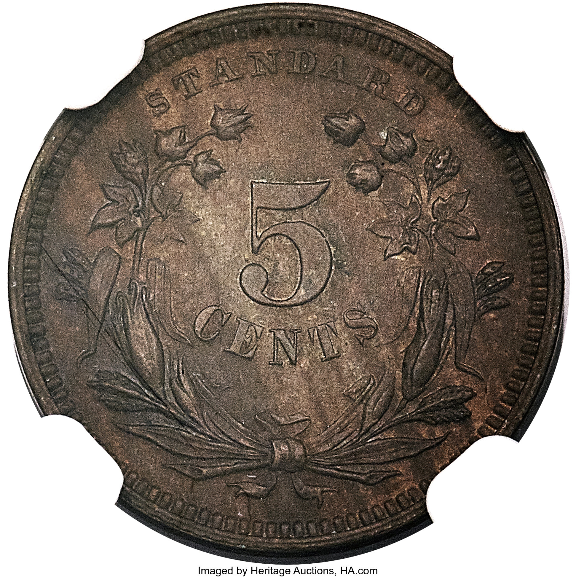 image for: 1870 H10C Standard Silver Half Dime, Judd-812, Pollock-900, Low R.7, PR66 Brown NGC....