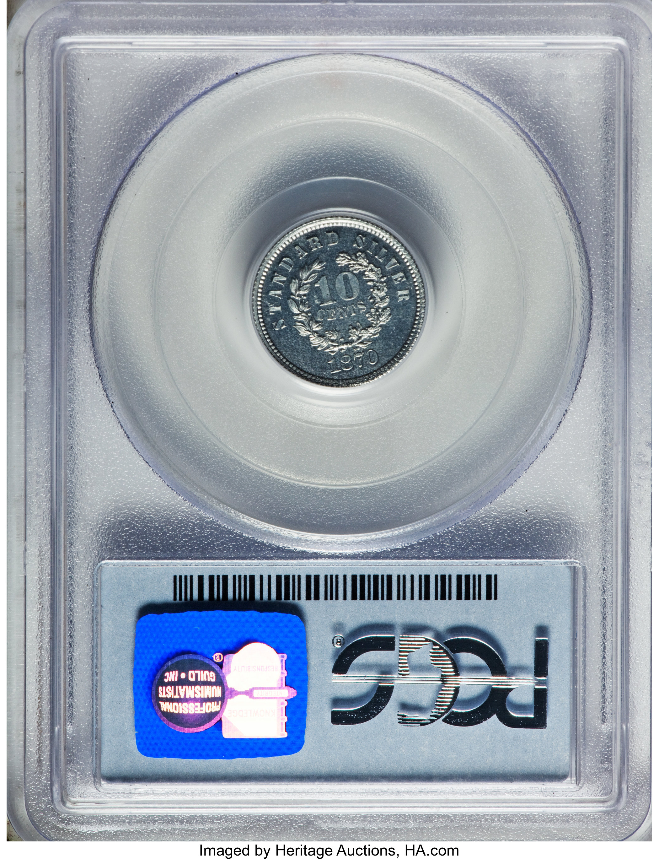 image for: 1870 10C Standard Silver Ten Cents, Judd-859, Pollock-940, High R.7, PR65 PCGS....