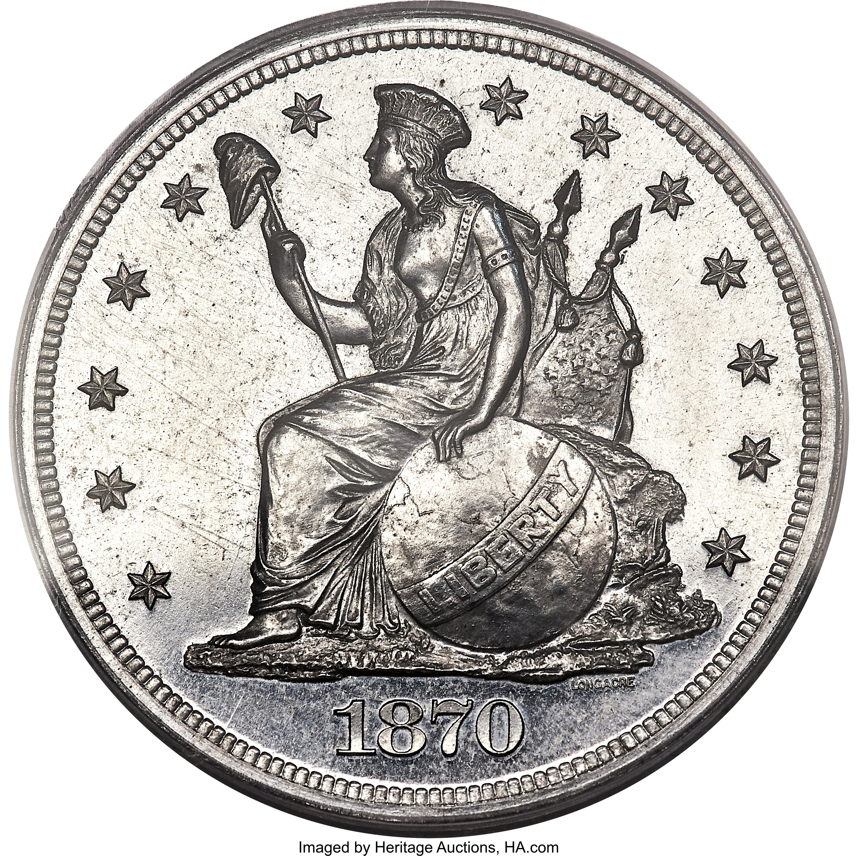 image for: 1870 $1 Indian Princess Dollar, Judd-1019, Pollock-1154, High R.7, PR65 PCGS....