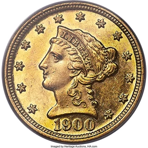 image for: 1900 $2 1/2 PR58 PCGS. CAC....