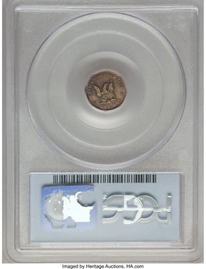 image for: 1854 $1 'Humbert' Eagle Octagonal 1 Dollar, BG-534, High R.6, AU50 PCGS....