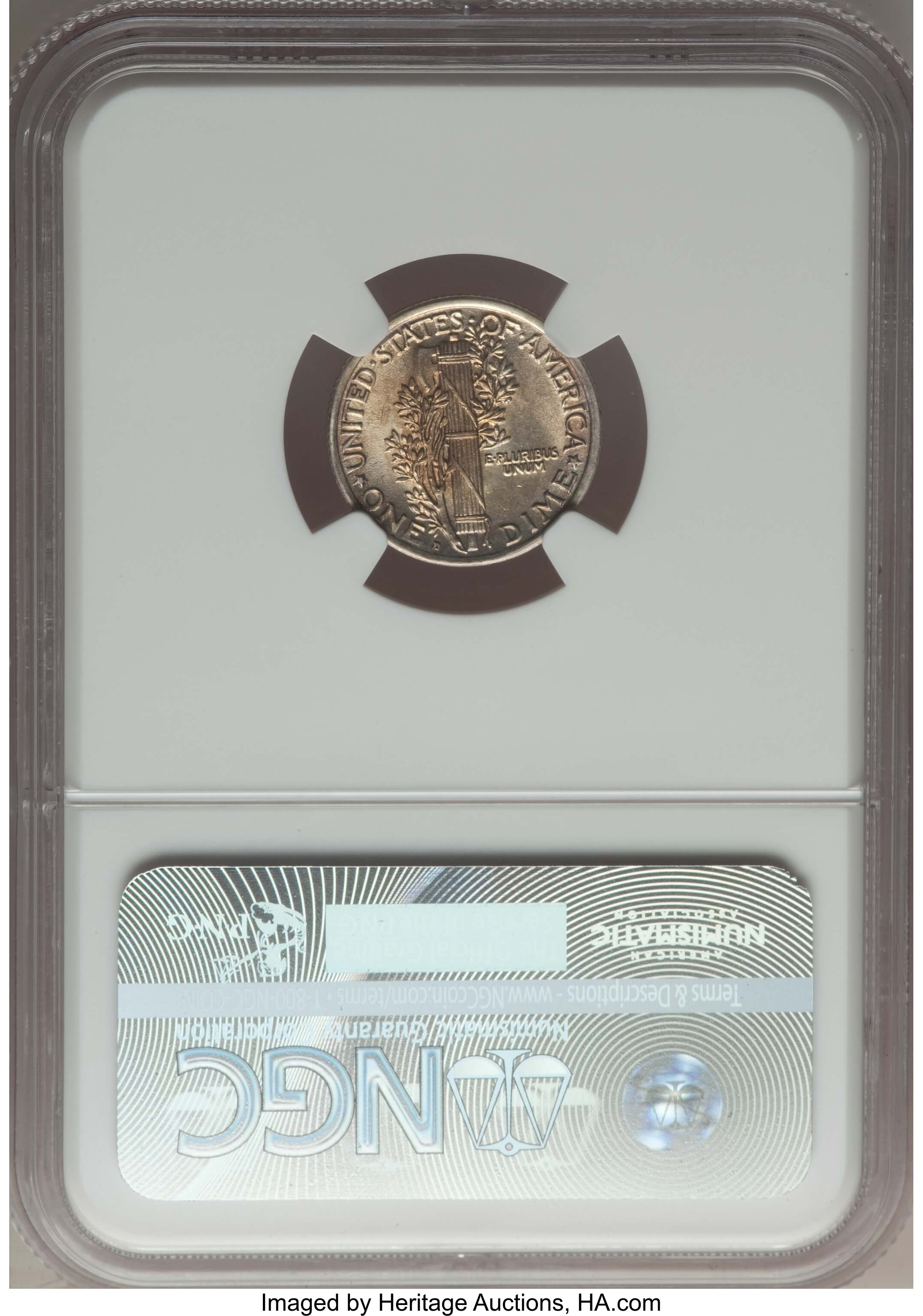 1919-D 10c MS FB AU58 FB thumbnail 2