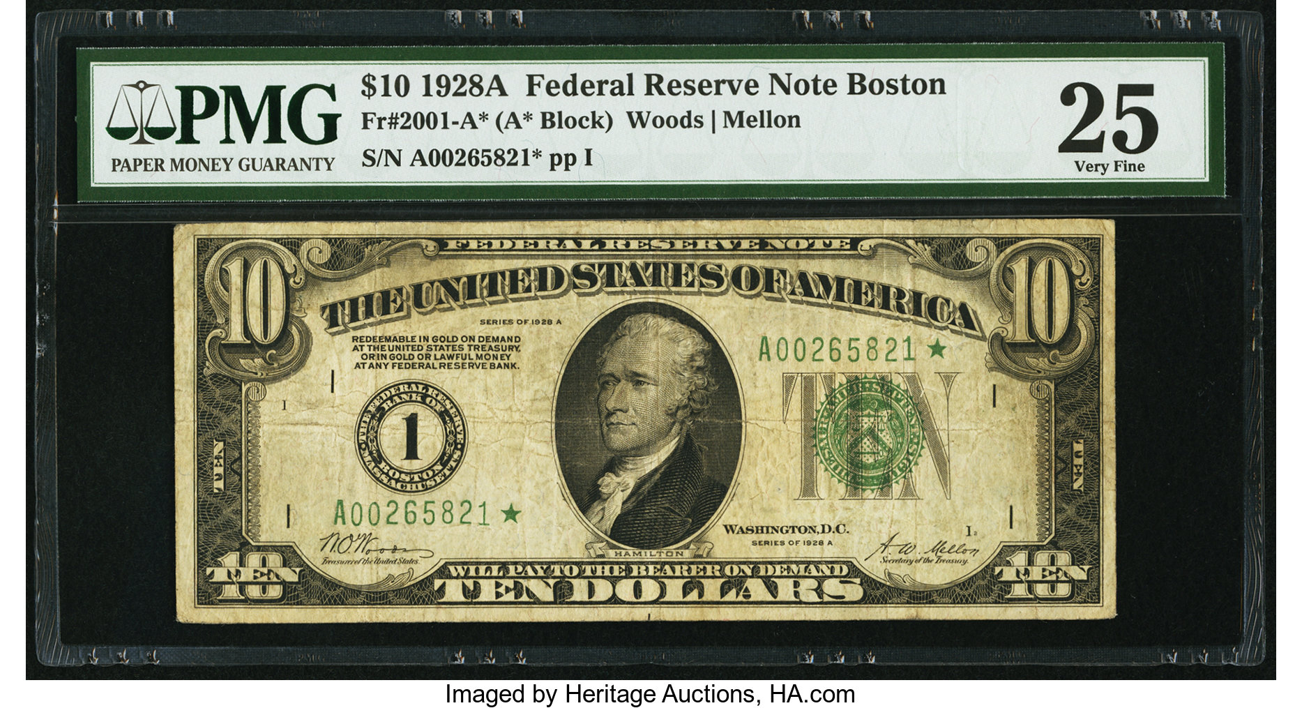 image for: Fr. 2001-A* $10 1928A Federal Reserve Note. PMG Very Fine 25....