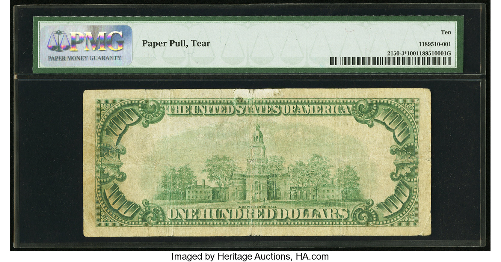 image for: Fr. 2150-J* $100 1928 Federal Reserve Note. PMG Very Good 10....