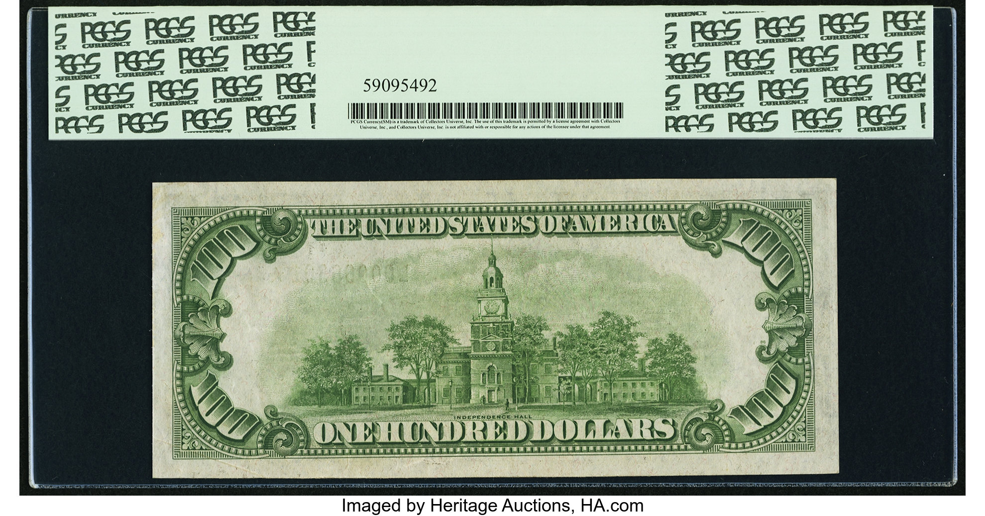 image for: Fr. 2153-L* $100 1934A Mule Federal Reserve Note. PCGS Choice About New 55....