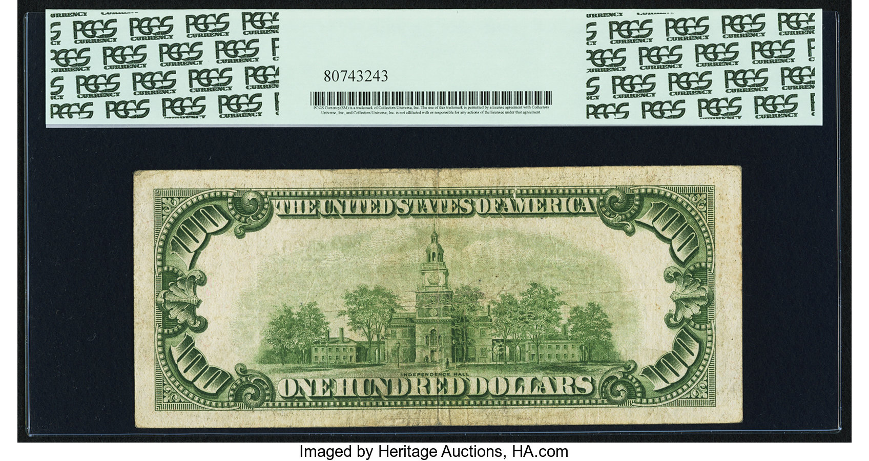 image for: Fr. 2156-G* $100 1934D Mule Federal Reserve Note. PCGS Fine 15....