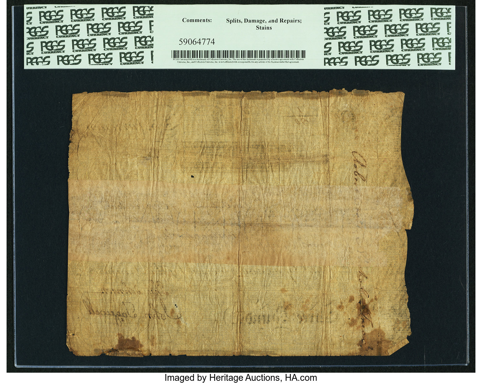 image for: Virginia July 17, 1775 £3 Large Size "London Note" PCGS Fine 15....