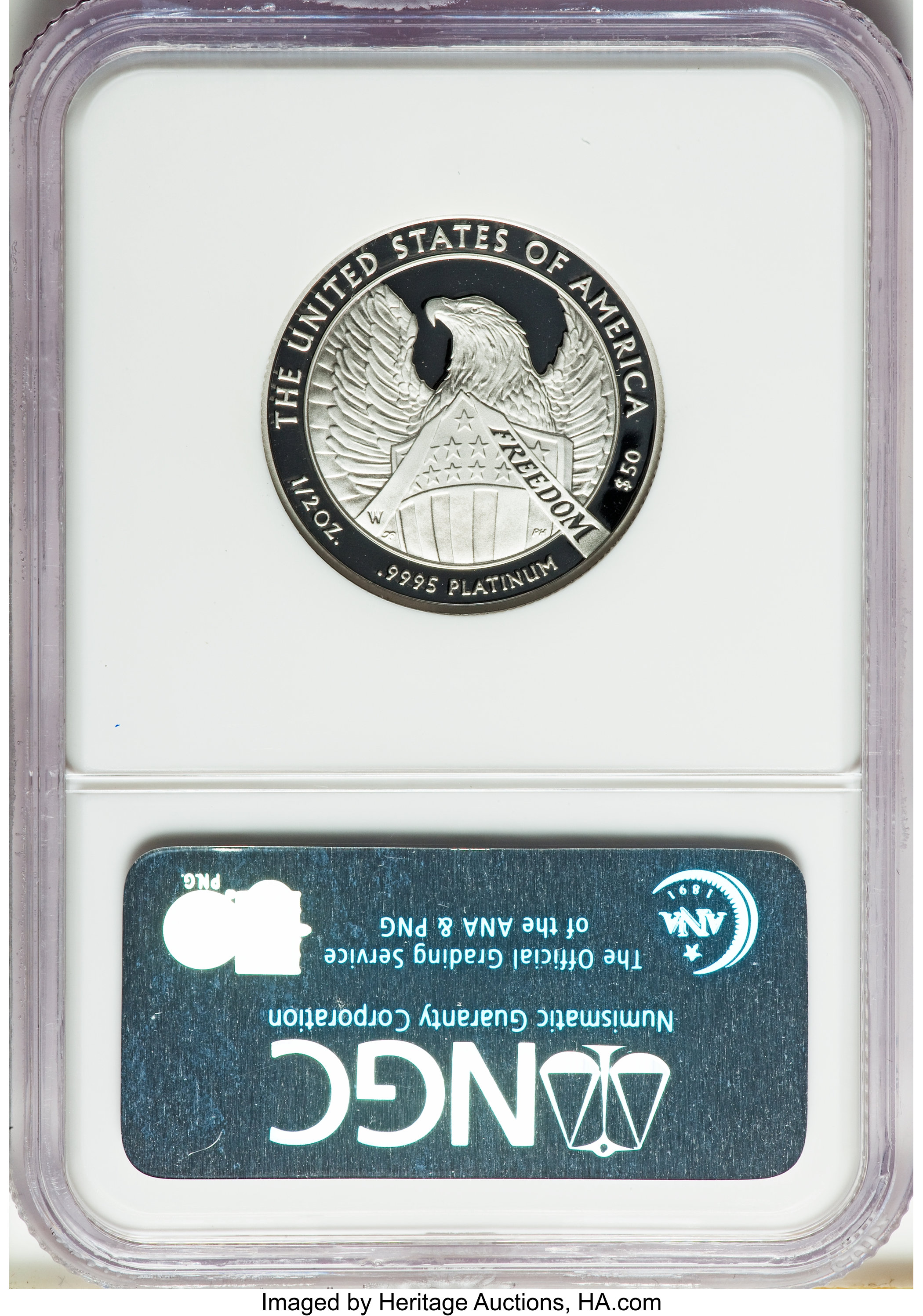image for: Two-Piece 2007-W P$50 One-Ounce Platinum Eagle Set, 10th Anniversary, NGC. The set includes: Normal Proof PR70 Ultra Came... (Total: 2 coins)