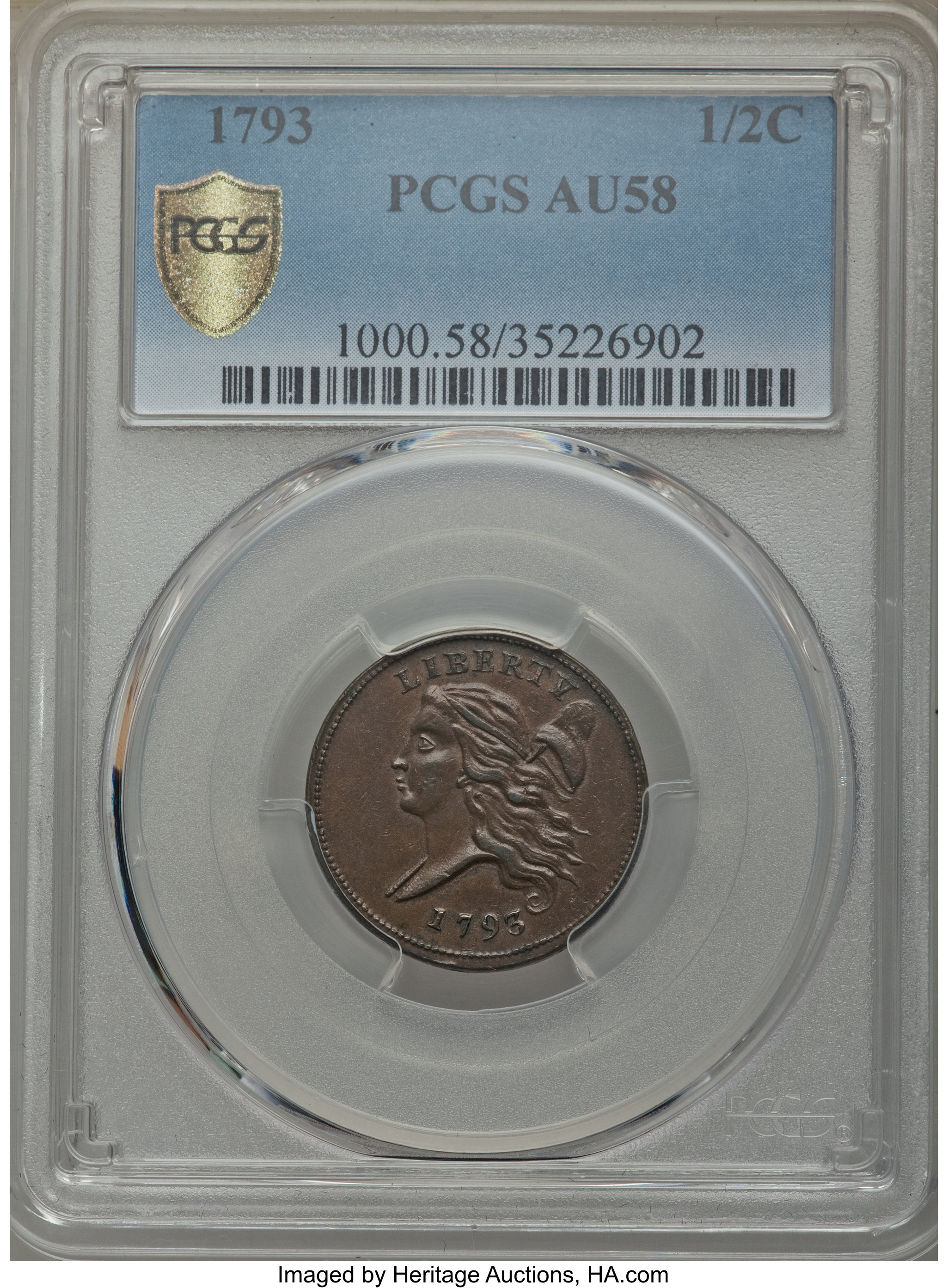1793 1/2c C-3 MS BN MS61 BN thumbnail 13