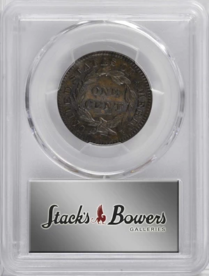 image for: 1832 Matron Head Cent. N-2. Rarity-3. Medium Letters. MS-61 BN (PCGS).