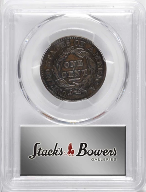 image for: 1827 Matron Head Cent. N-1. Rarity-2. EF-40 (PCGS).