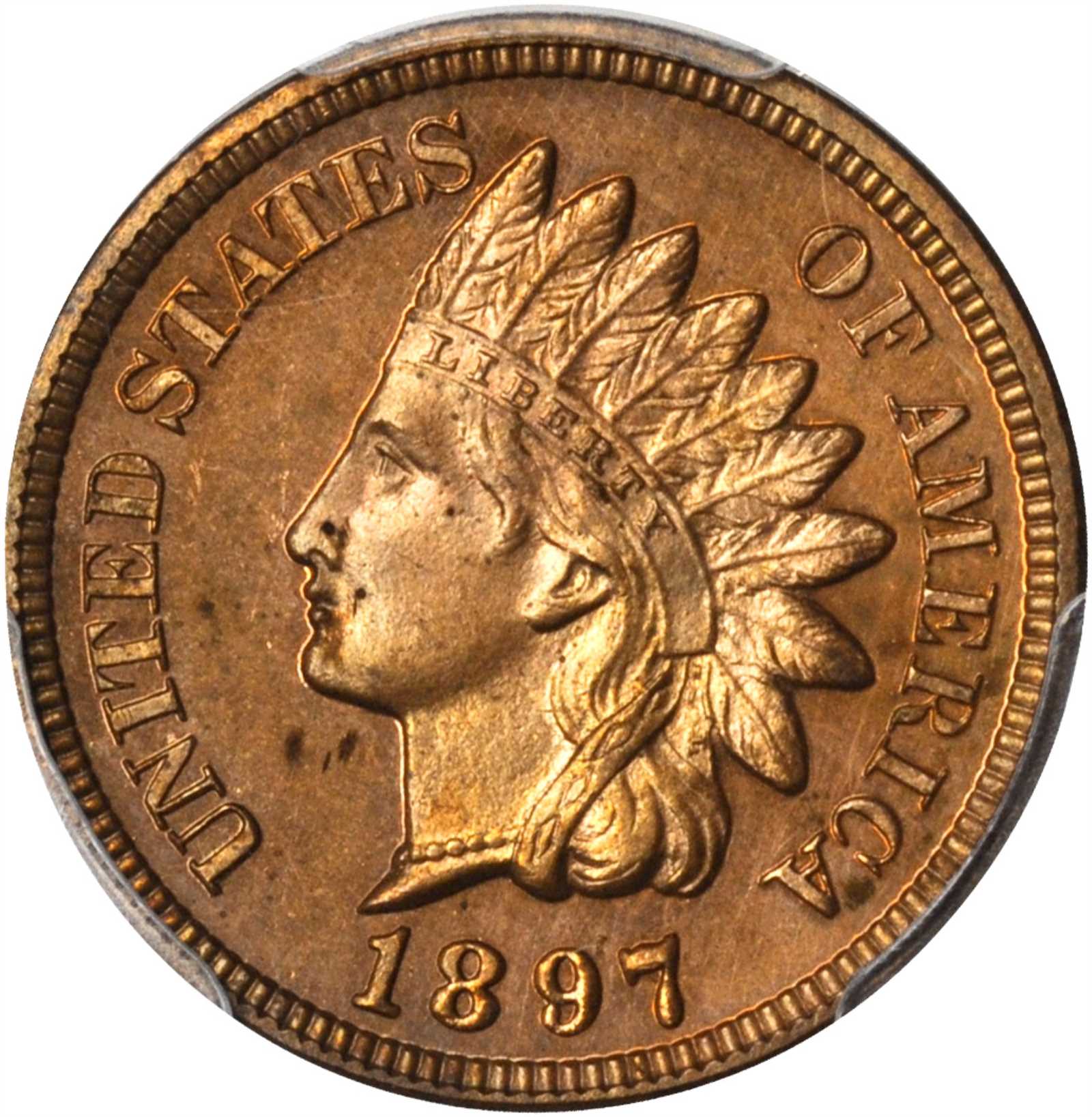image for: 1897 Indian Cent. Proof-64 RD (PCGS).