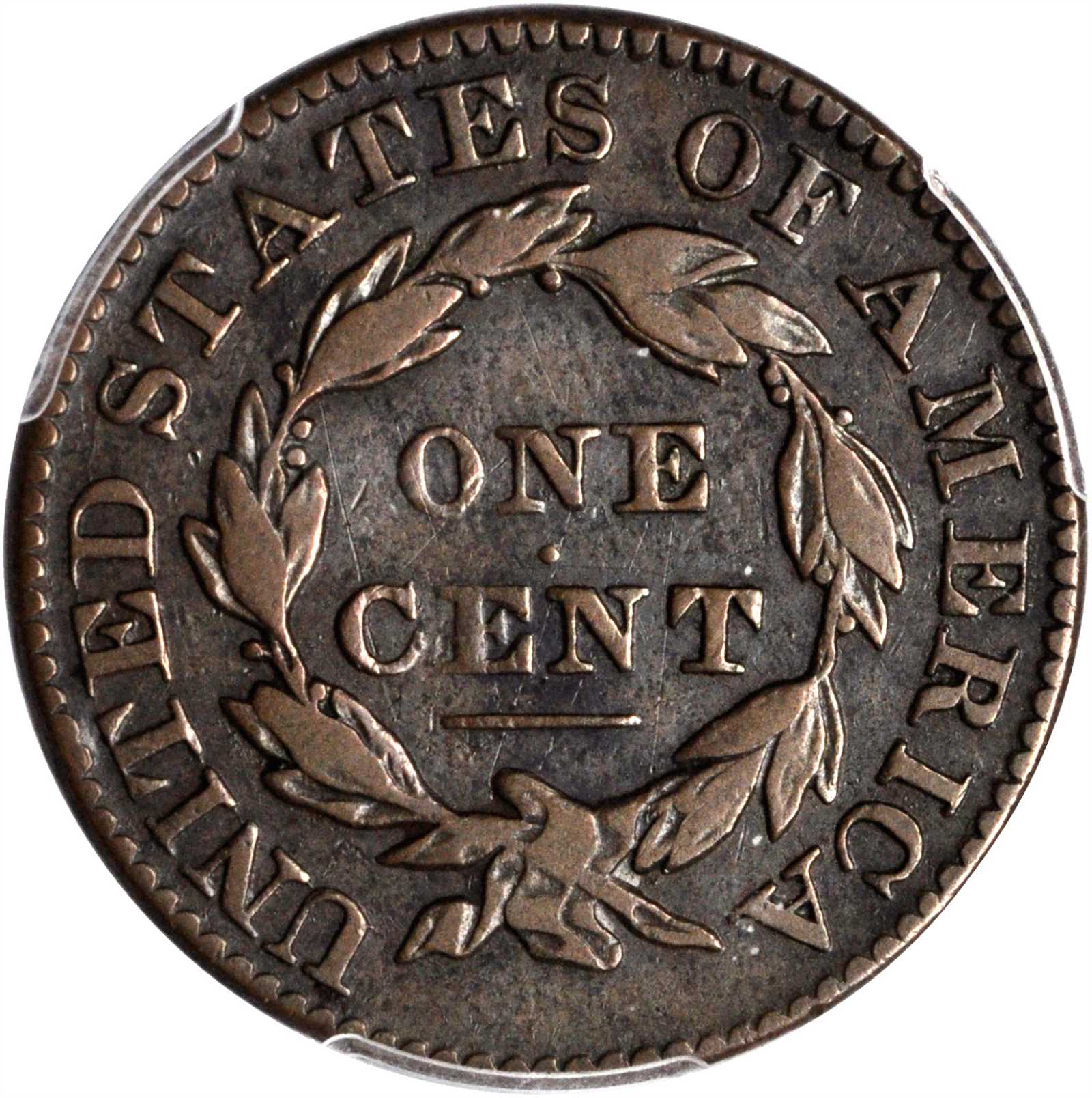 image for: 1831 Matron Head Cent. N-8. Rarity-3. Large Letters. Fine-15 (PCGS).