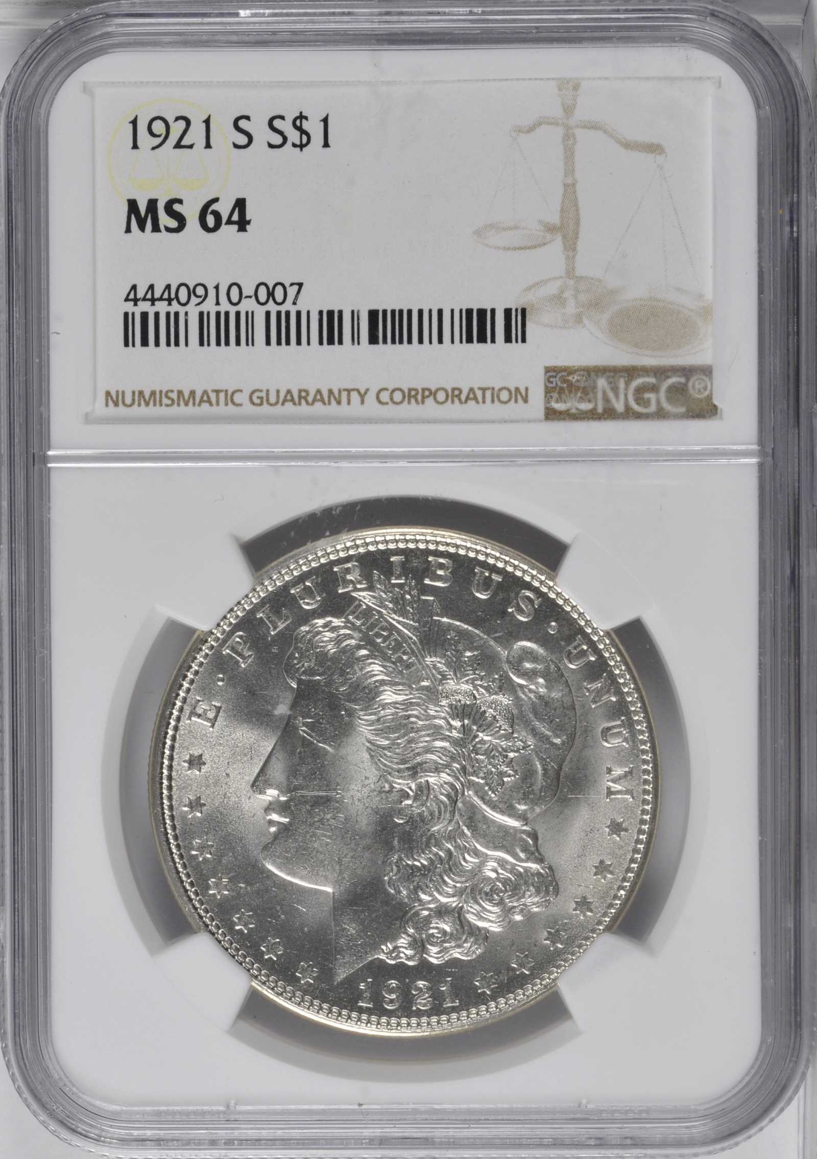 1921-S $1  PR BM PR64 BM thumbnail 4