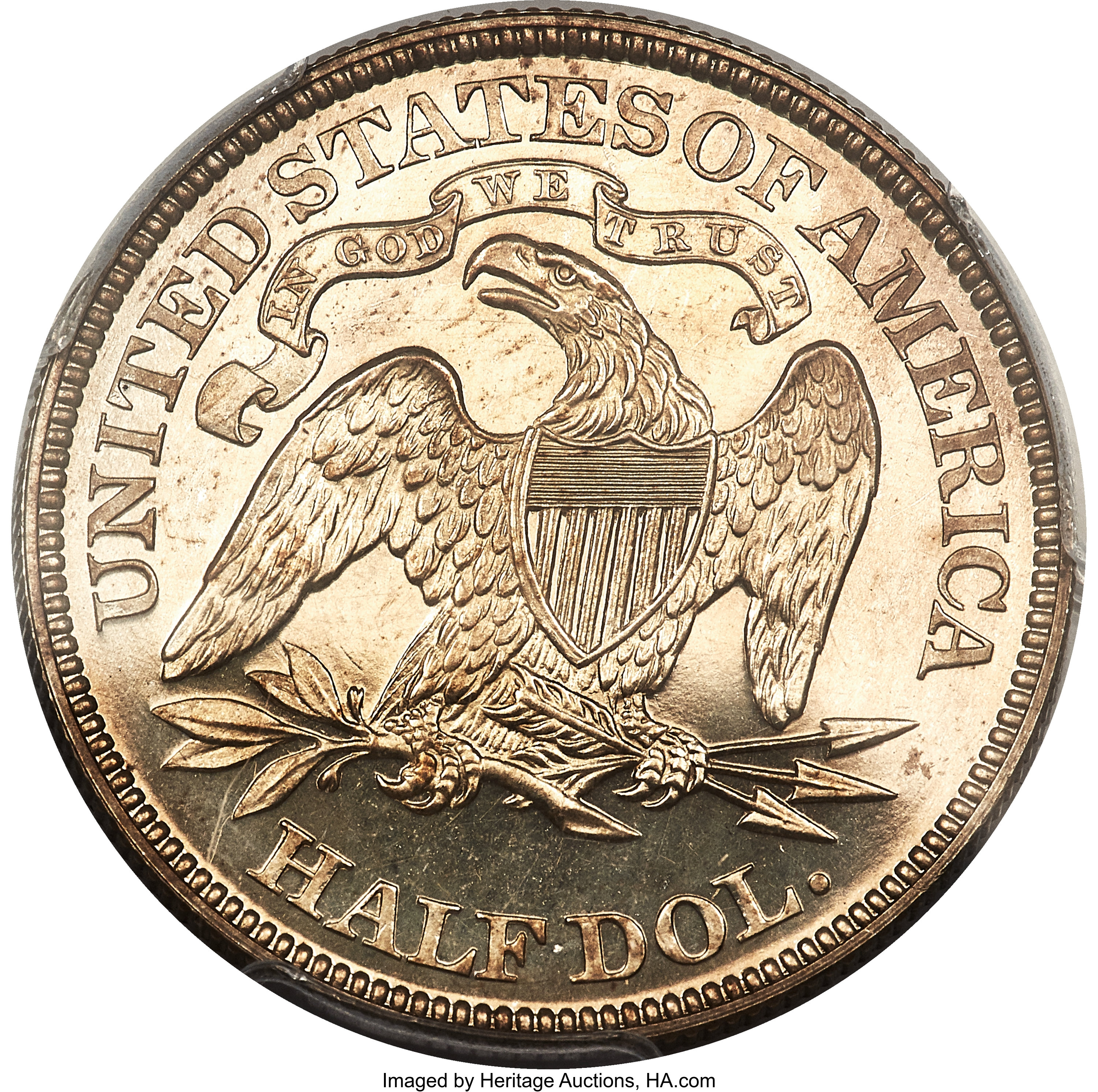 image for: 1867 50C PR65 Cameo PCGS Secure....