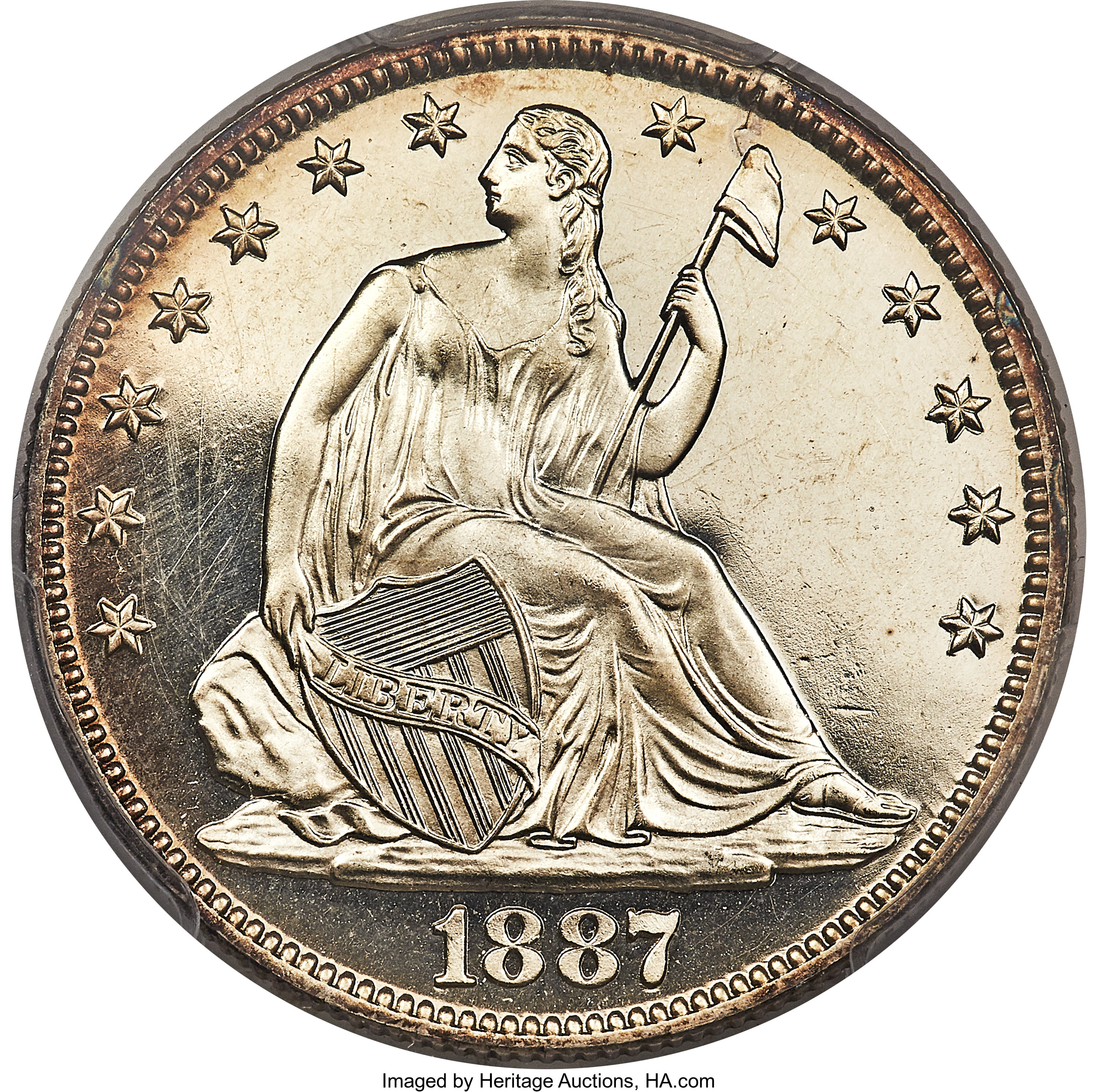 image for: 1887 50C PR64+ Deep Cameo PCGS. CAC....