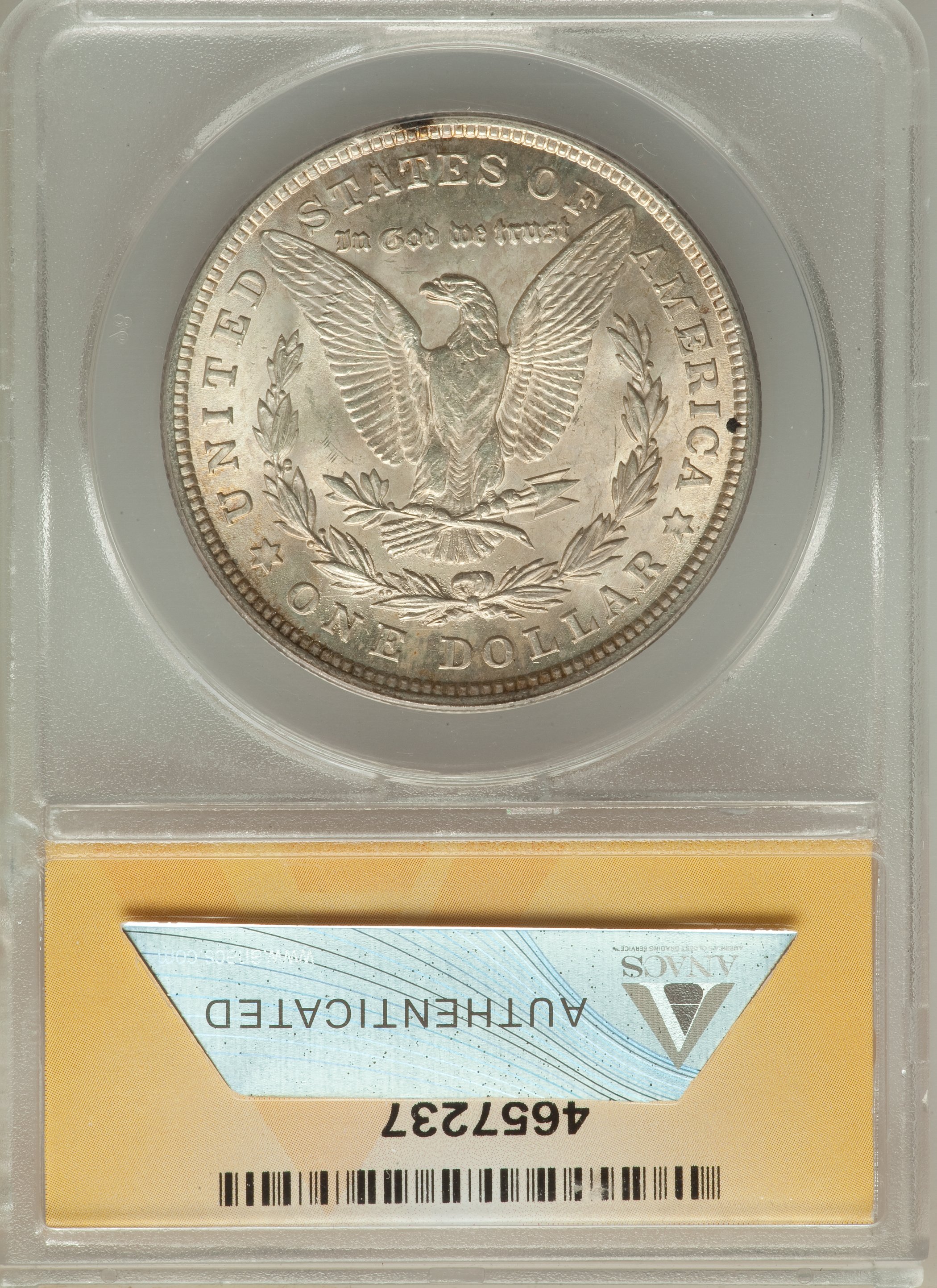 1921 $1  Morgan, Pitted Reverse, VAM-41A AU50 thumbnail 2