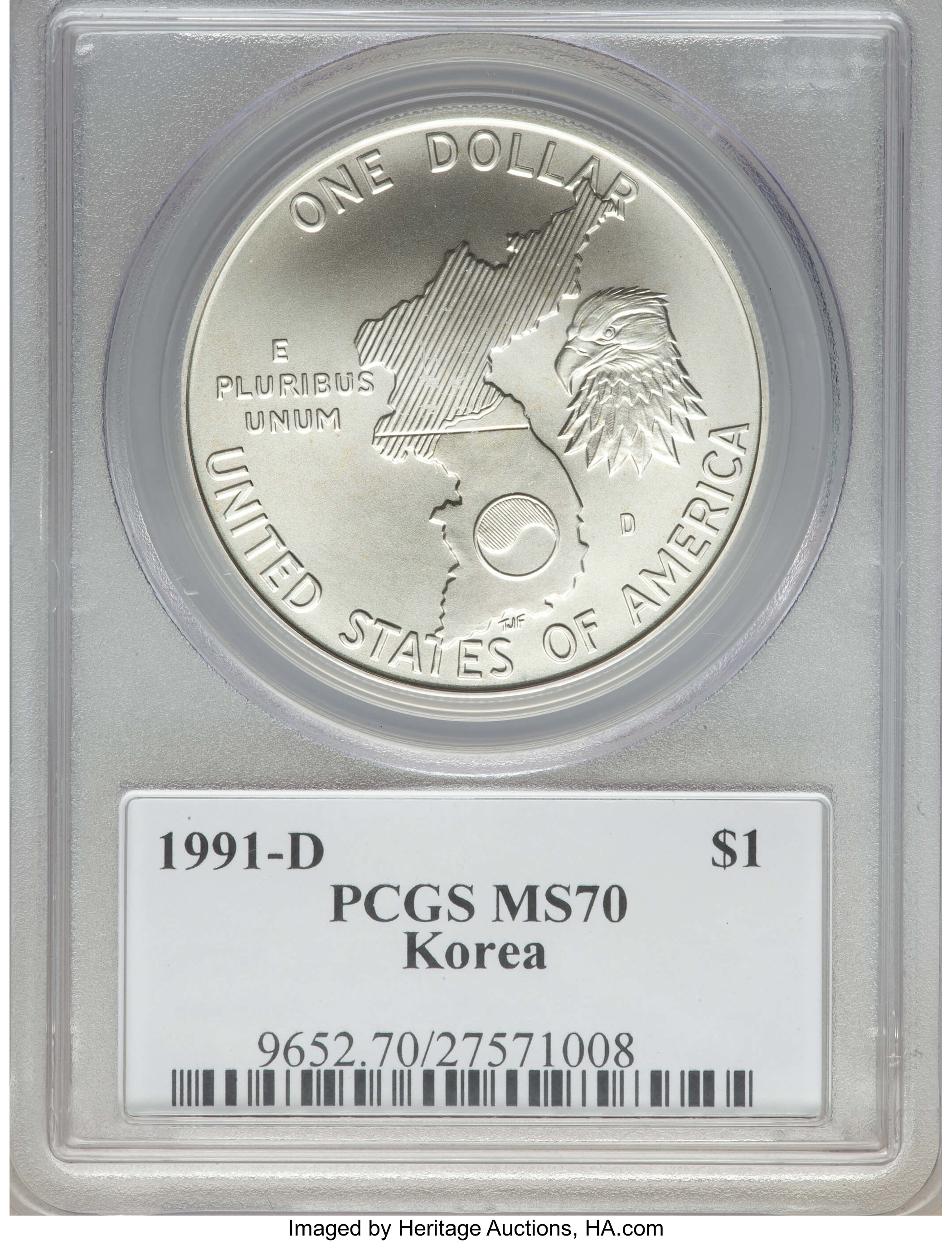 1991-D S$1 Korean War Memorial OGP thumbnail 6