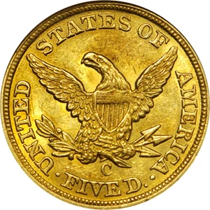 image for: 1846-C Liberty Head Half Eagle. MS-62 (NGC). OH.