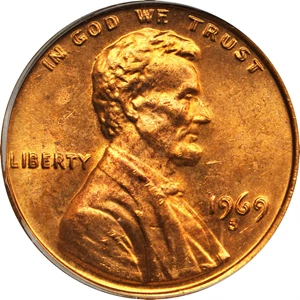 image for: 1969-S Lincoln Cent. FS-101. Doubled Die Obverse. MS-64 RD (PCGS). CAC.