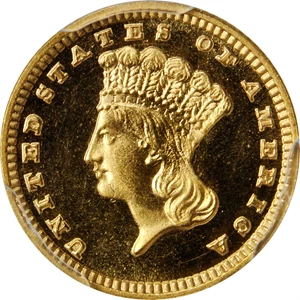 image for: 1884 Gold Dollar. Proof-66 Cameo (PCGS). CAC.