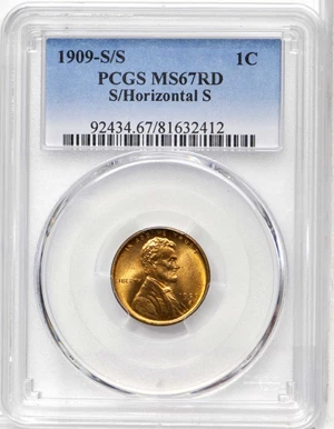 image for: 1909-S/S Lincoln Cent. FS-1502. S/Horizontal S. MS-67 RD (PCGS).