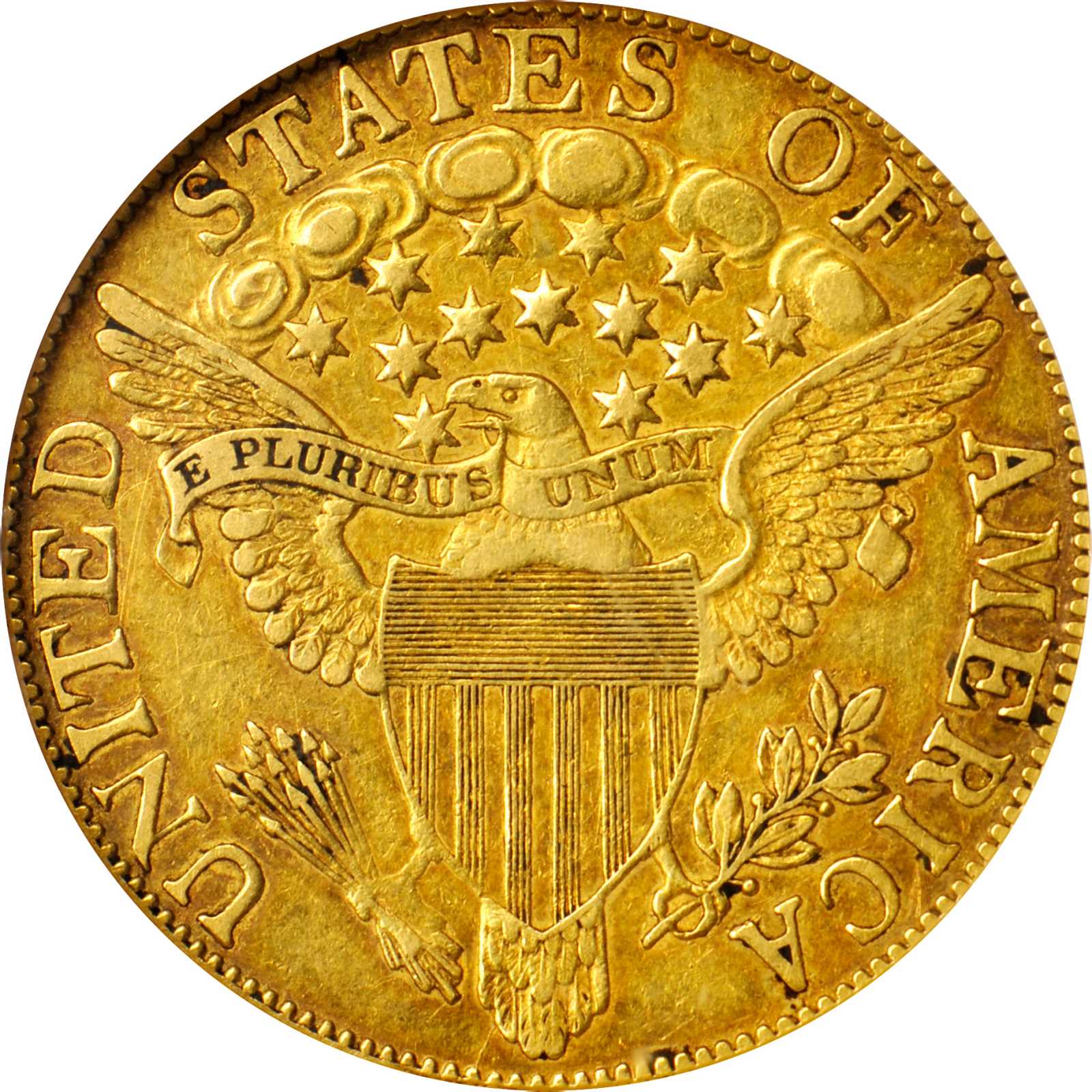 image for: 1803 Capped Bust Right Eagle. BD-5, Taraszka-30. Rarity-4+. Large Reverse Stars, Extra Star. AU-55 (NGC).