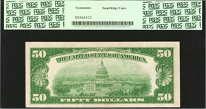 image for: Fr. 2100-H*. 1928 $50 Federal Reserve Star Note. St. Louis. PCGS Currency About New 53.