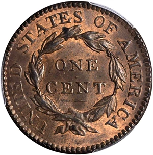 image for: 1816 Matron Head Cent. N-2. Rarity-1. MS-63 RB (PCGS).