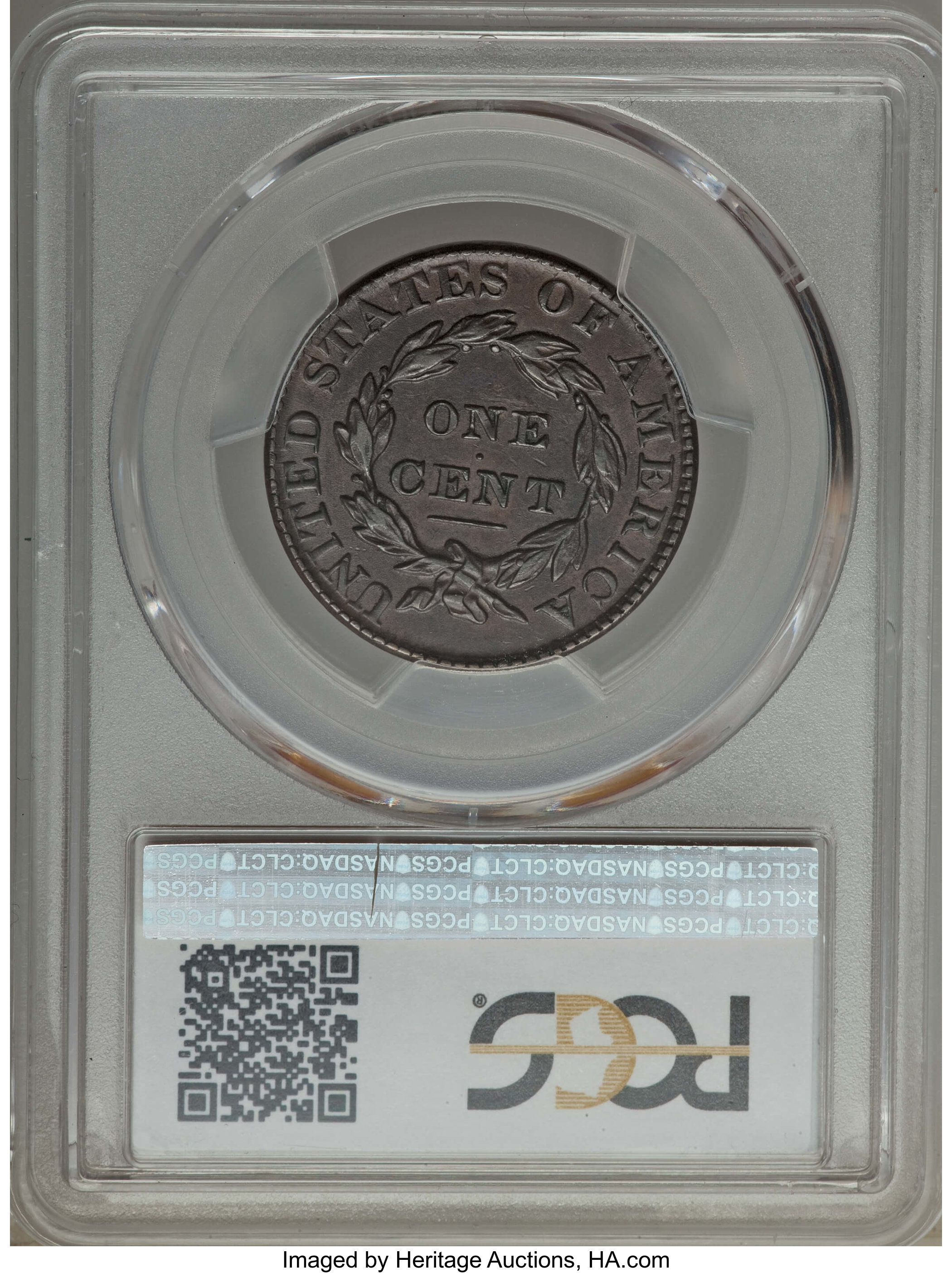 image for: 1827 1C N-7, R.3, AU53 PCGS. PCGS Population: (3/7). NGC Census: (1/4).  Mintage 2,357,732. ...