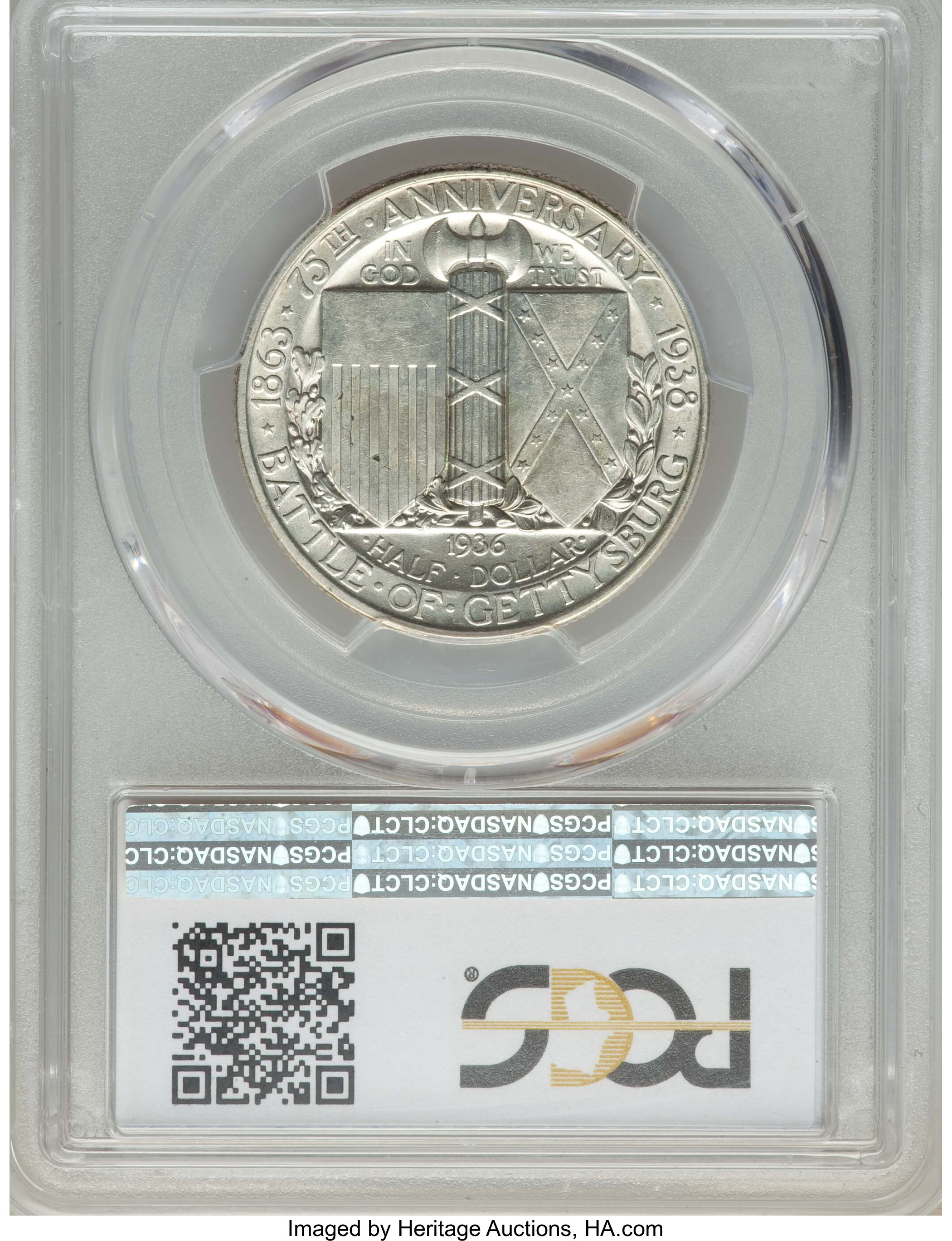 1936 50c Gettysburg XF45 CAC thumbnail 11