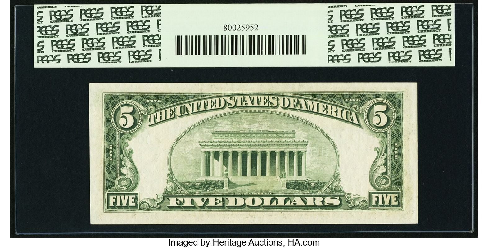 image for: Fr. 1965-J* $5 1950D Federal Reserve Star Note. PCGS Gem New 65PPQ....