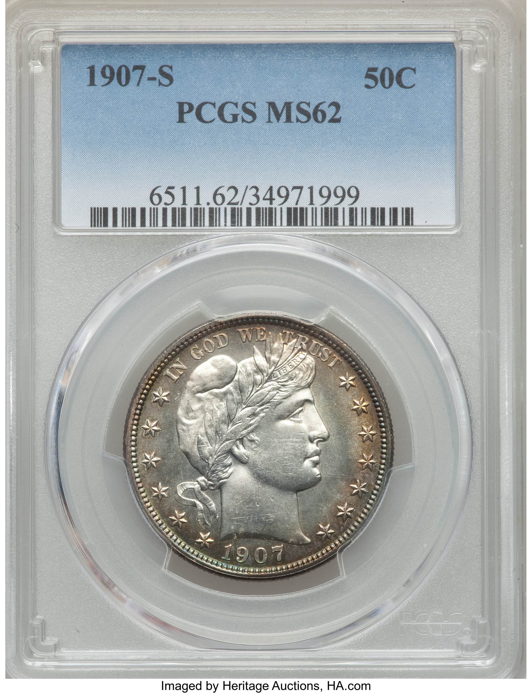 1907-S 50c MS61 thumbnail 4