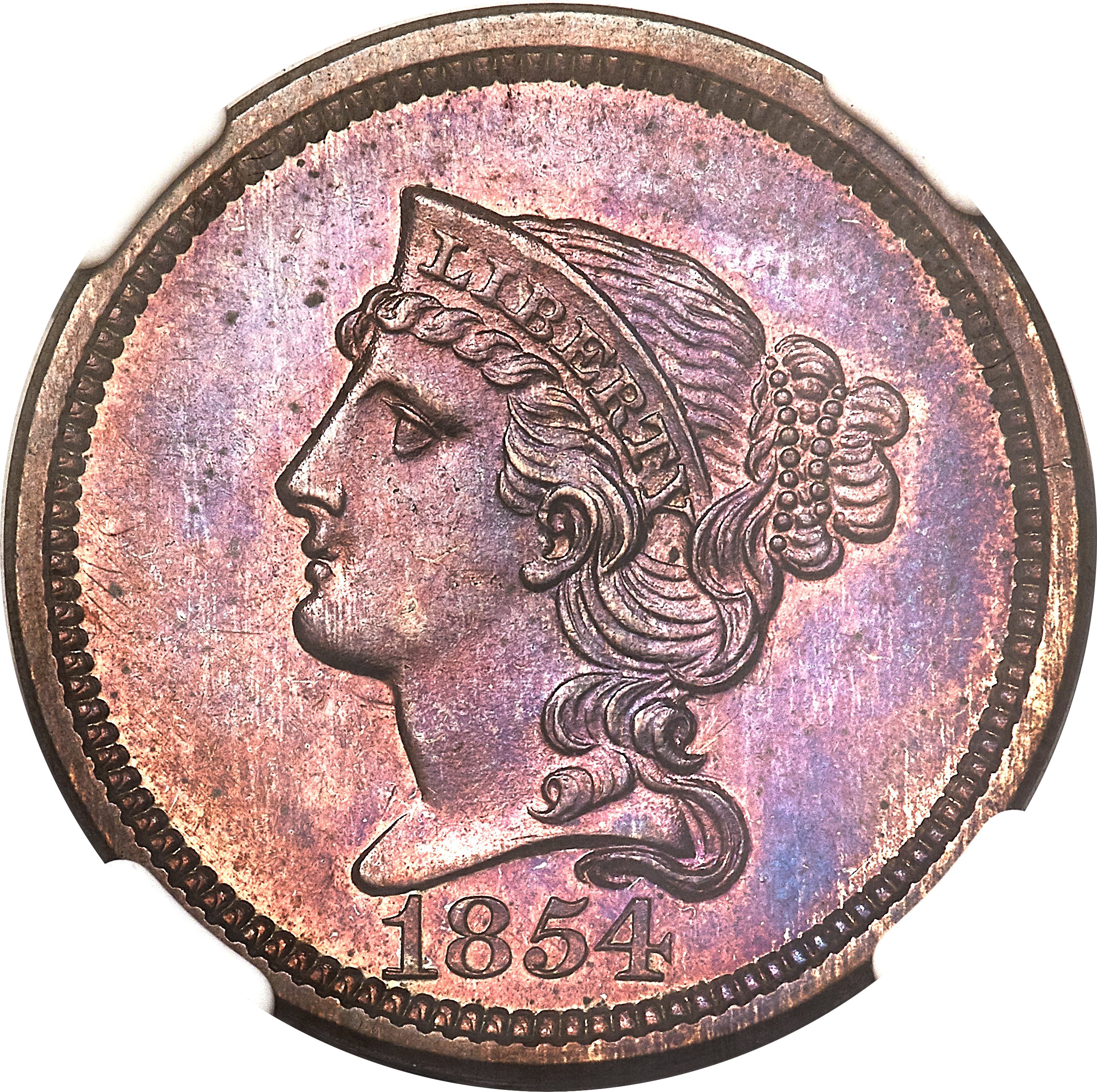1854 P1c Original, Bronze, J-161 PR RB