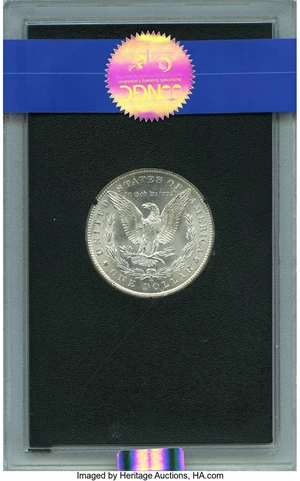 image for: 1885-O $1 GSA MS65 NGC. NGC Census: (0/0). PCGS Population: (5/0). MS65. Mintage 9,185,000. ...
