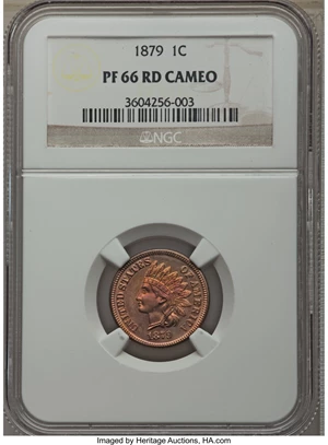 image for: 1879 1C PR66 Red Cameo NGC. Snow-PR1....