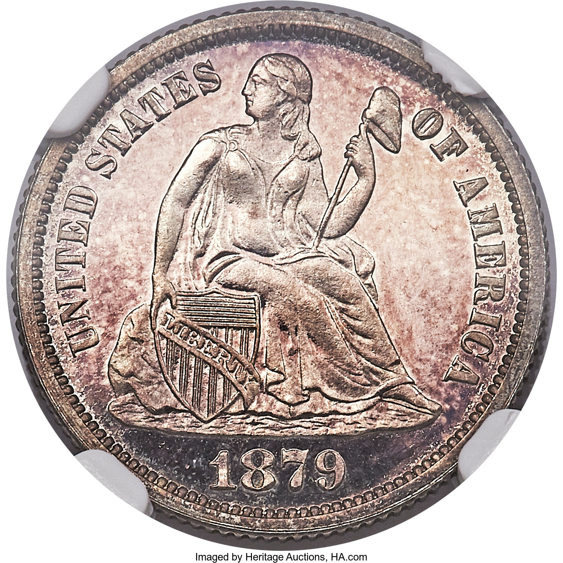 image for: 1879 10C PR66 Ultra Cameo NGC....