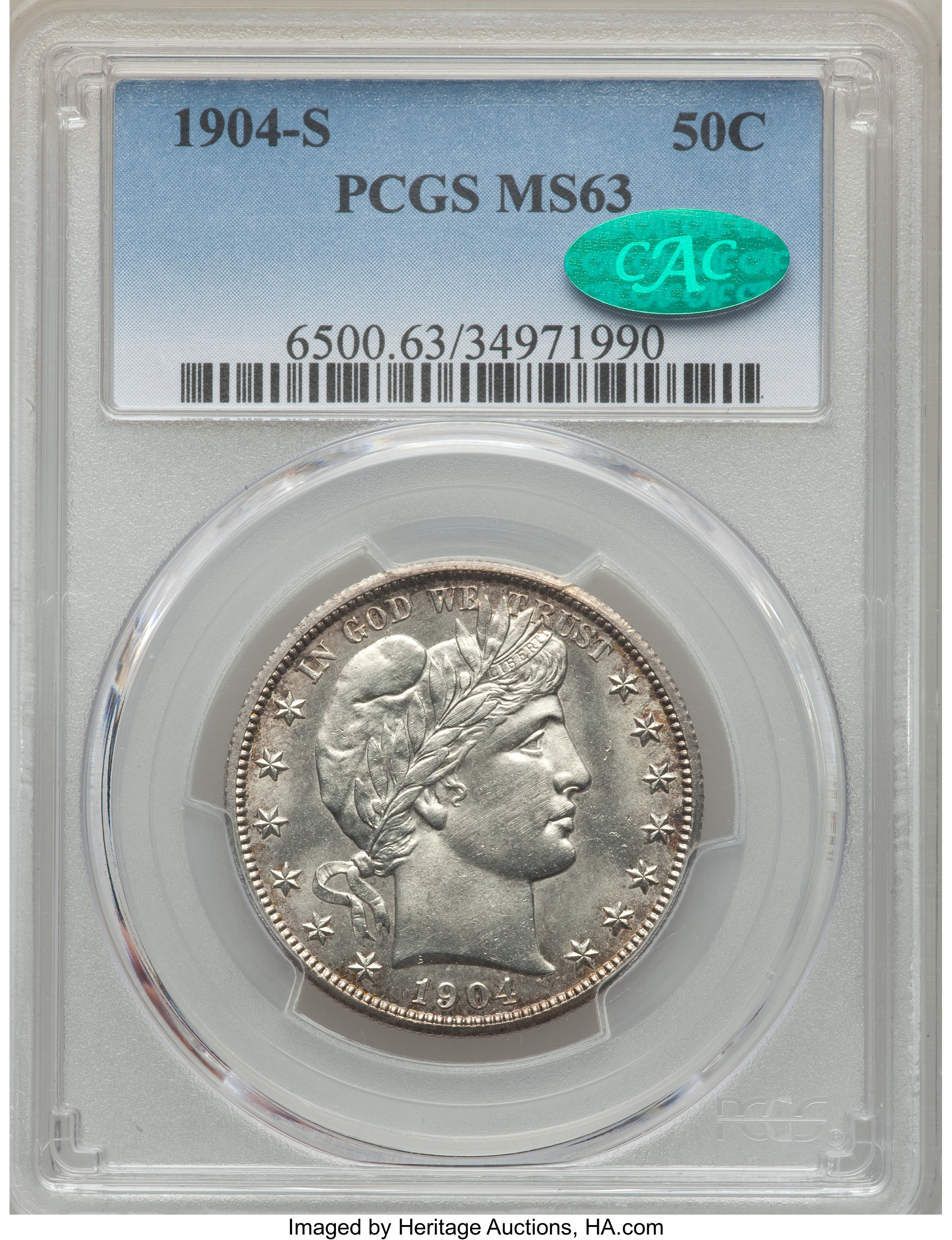 1904-S 50c MS63 thumbnail 4