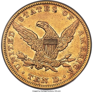image for: 1863 $10 VF35 PCGS....