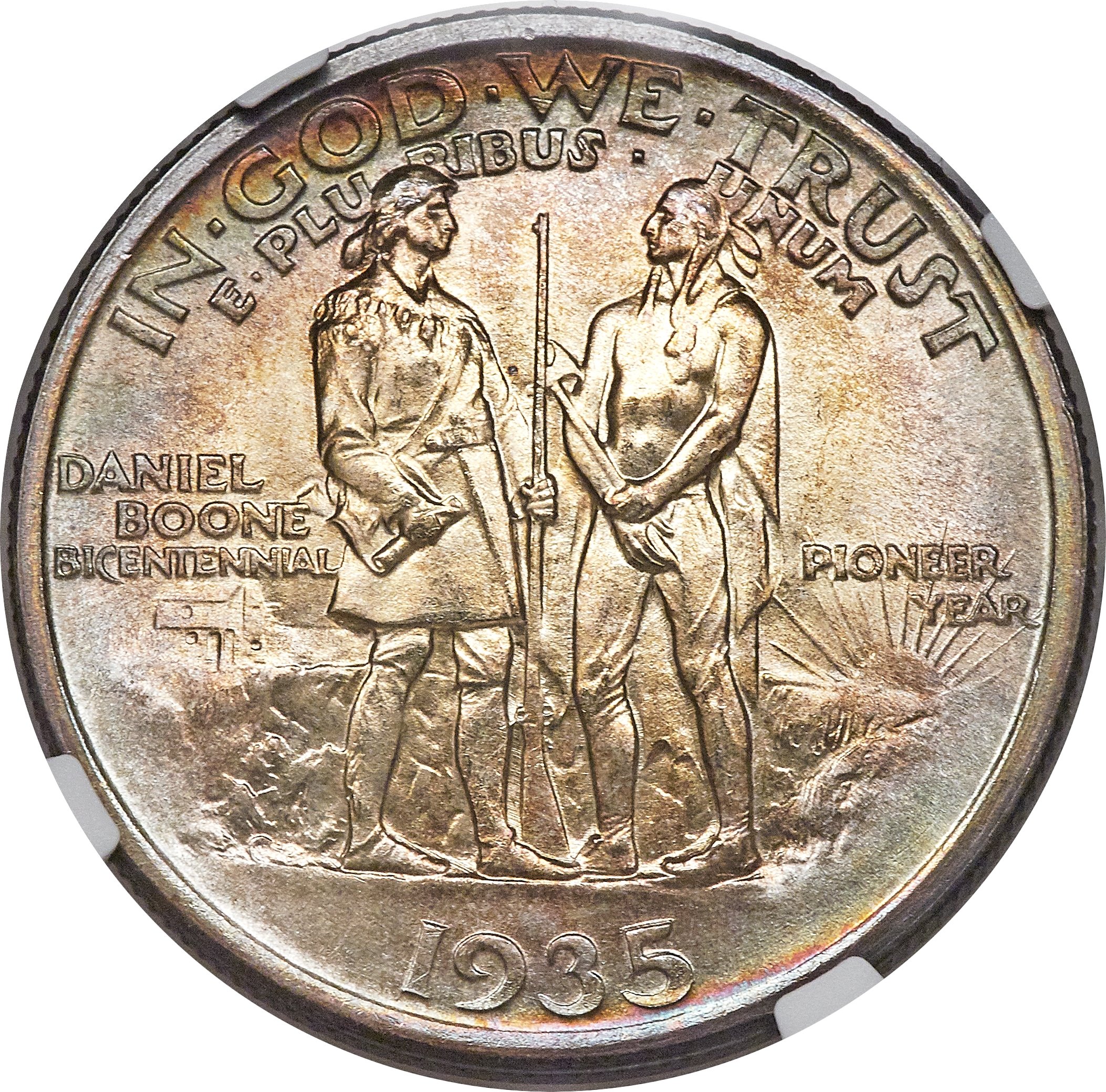 1935 50c Boone MS68 CAC thumbnail 3