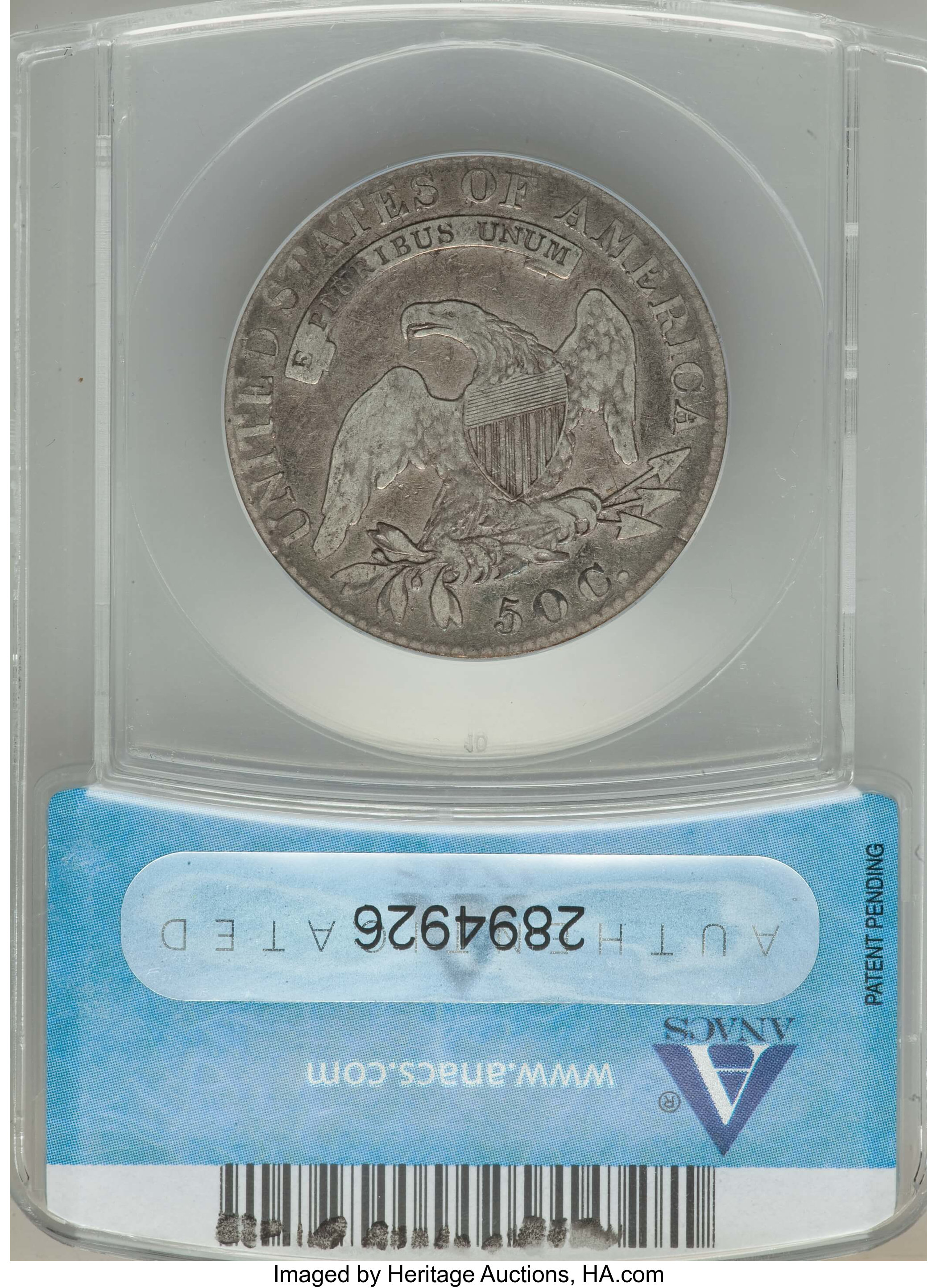 1820 50c Curl Base 2, Small Date VF25 thumbnail 17