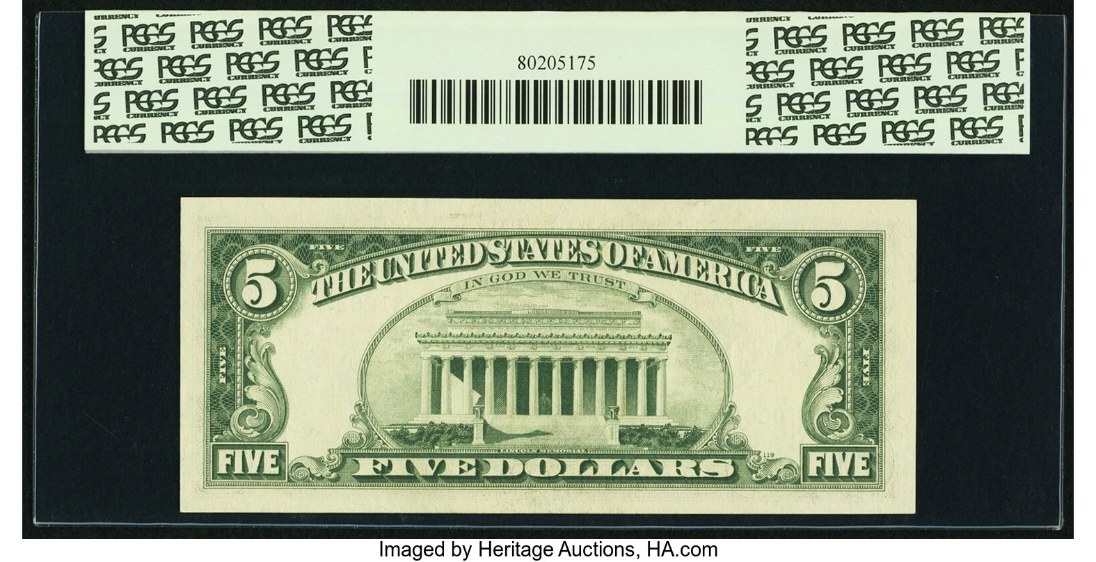 image for: Fr. 1969-H* $5 1969 Federal Reserve Star Note. PCGS Gem New 66PPQ....