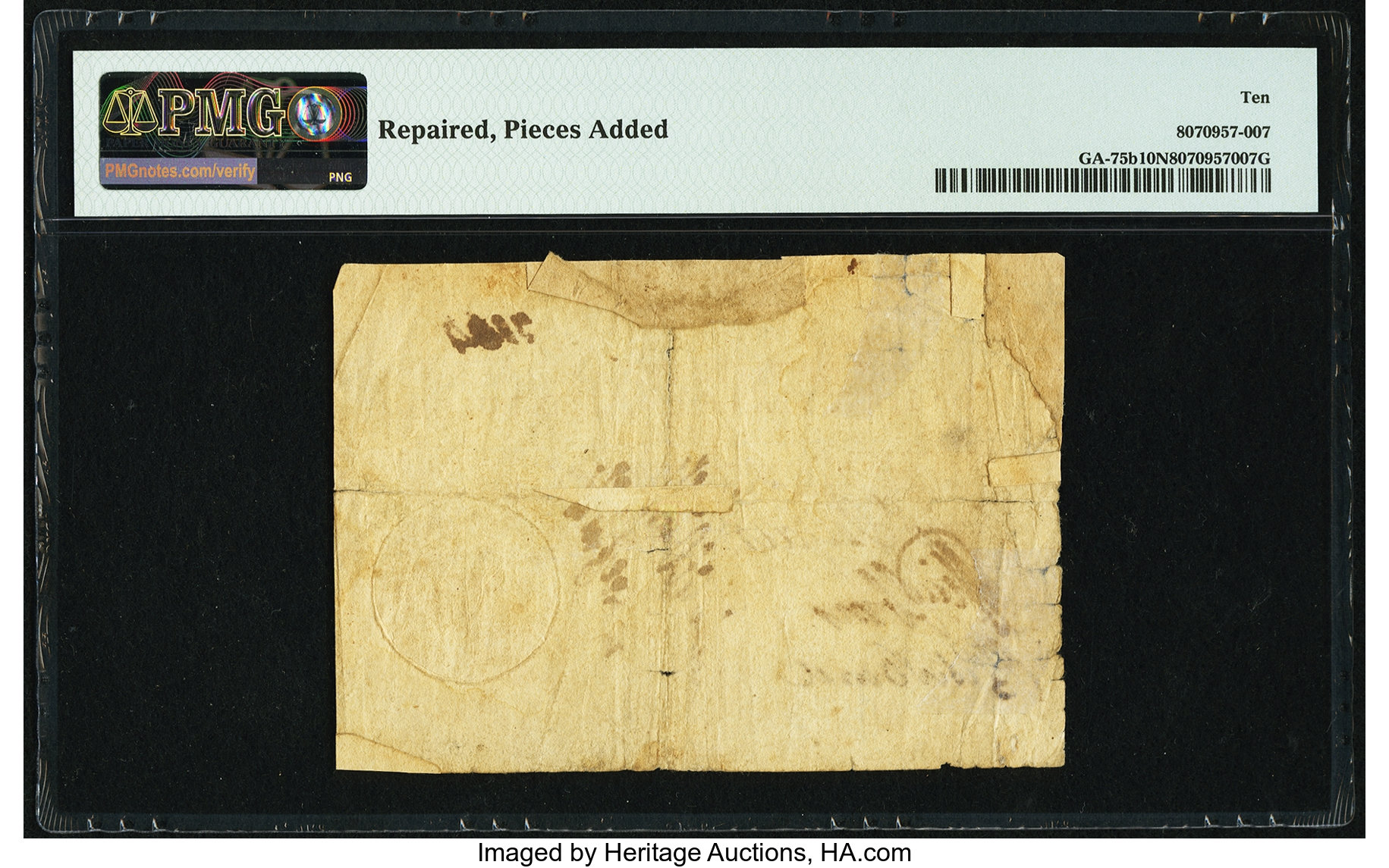 image for: Georgia 1776 $4 PMG Very Good 10 Net....