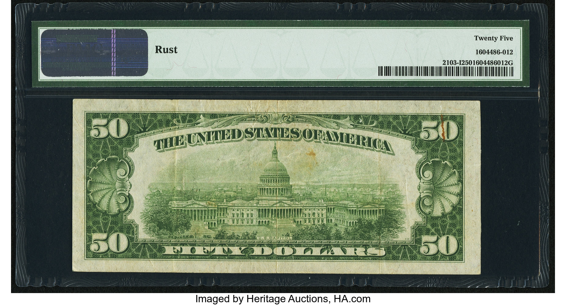 image for: Fr. 2103-I $50 1934A Federal Reserve Note. PMG Very Fine 25....