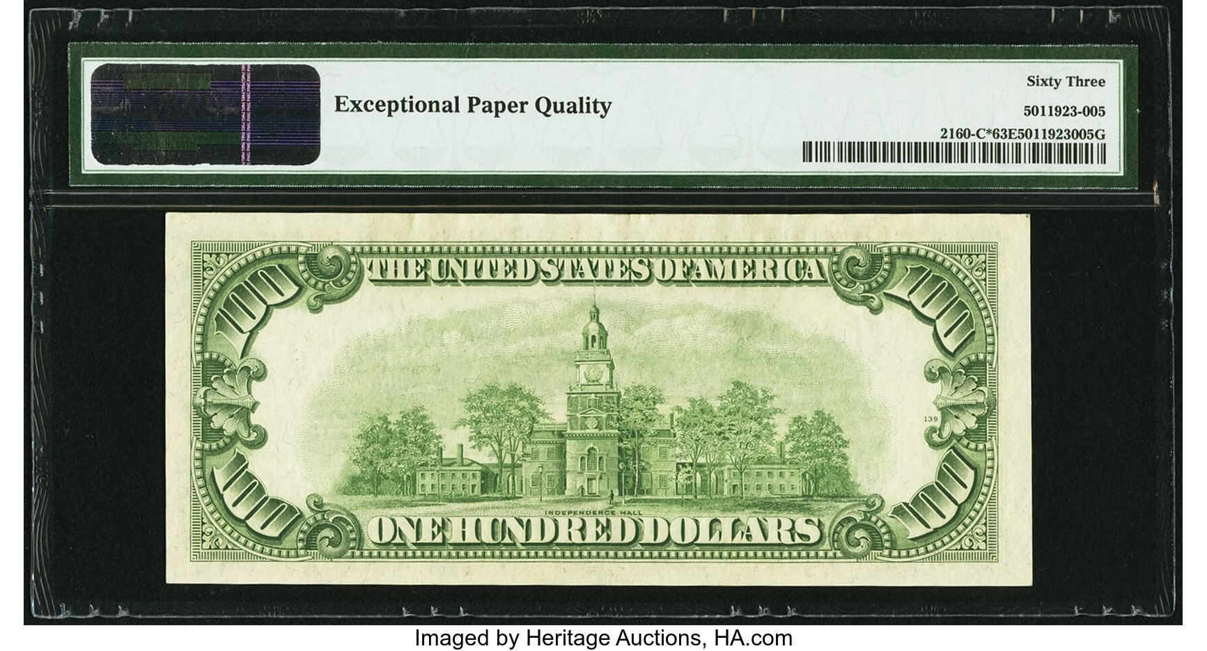 image for: Fr. 2160-C* $100 1950C Federal Reserve Note. PMG Choice Uncirculated 63 EPQ....
